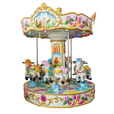 6 لاعبين Amusement Park Carousel Rides تعمل بقطع النقود المعدنية للأطفال لعبة أركيد