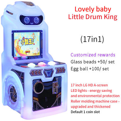 Cute Baby Single-Player Coin-Operated Button Game Machine 17-inch Little Drum King
