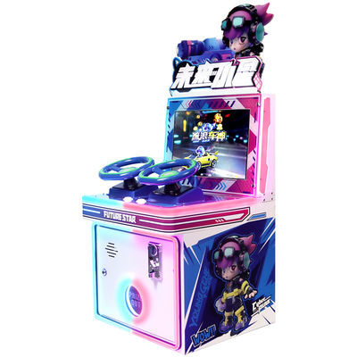 Indoor Coin-operated Arcade Game Machine For 2-player Racing Simulation Featuring Car Racing Gameplay